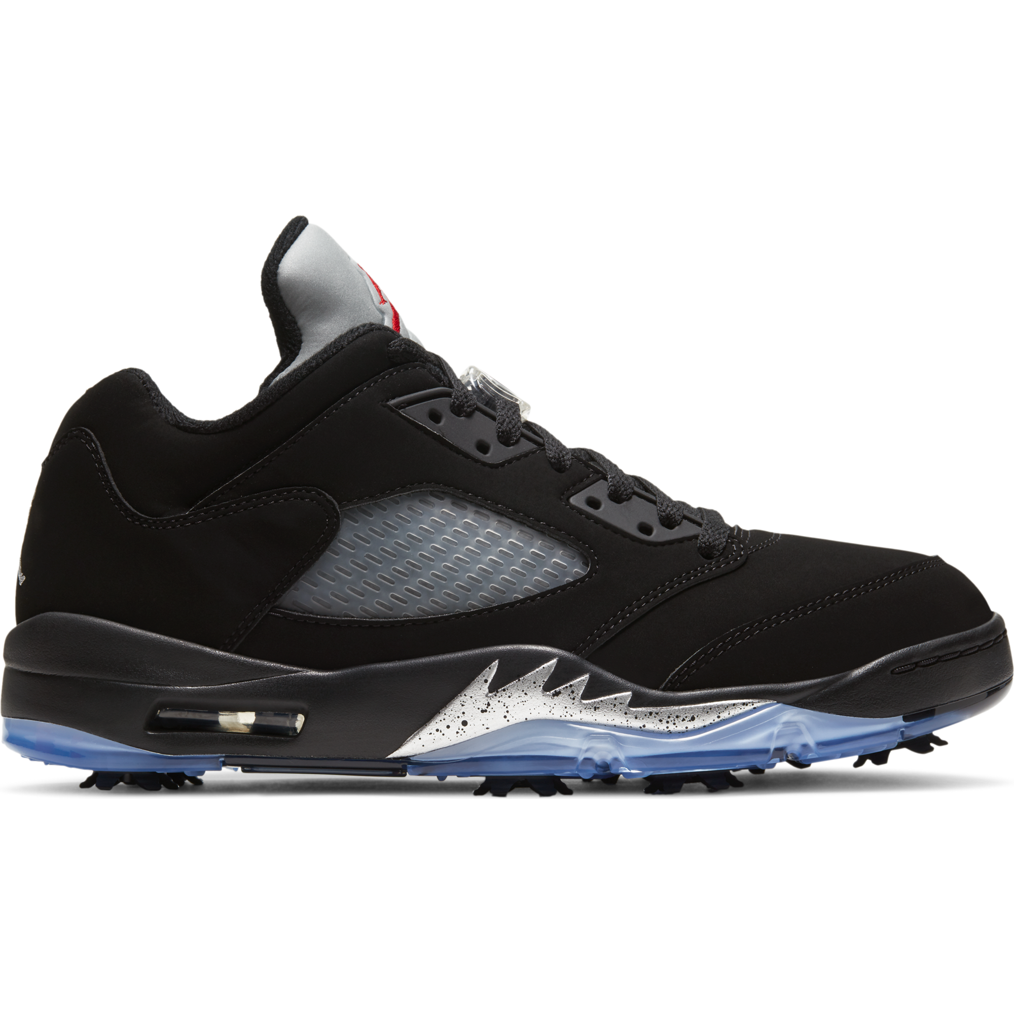 Air Jordan V Low Spiked Golf Shoe - Black/Metallic